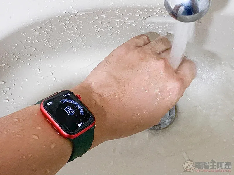 ▲圖：watchOS 7 的洗手提示功能，會在你洗手的時候自動啟動。
