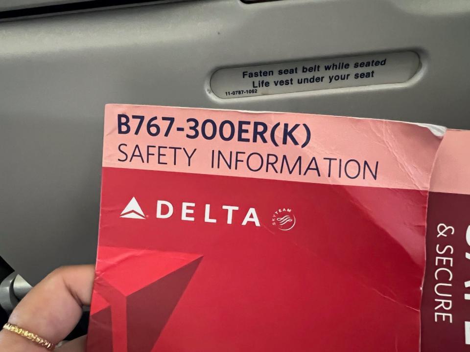 Flying on Delta's Boeing 767-300ER.