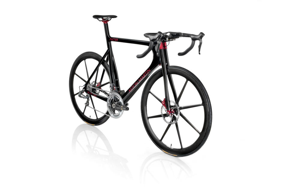 Picture shows the Aston Martin One-77 bicycle, a side profile