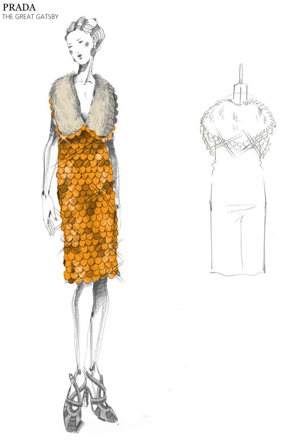 Prada releases stunning costume sketches of The Great Gatsby