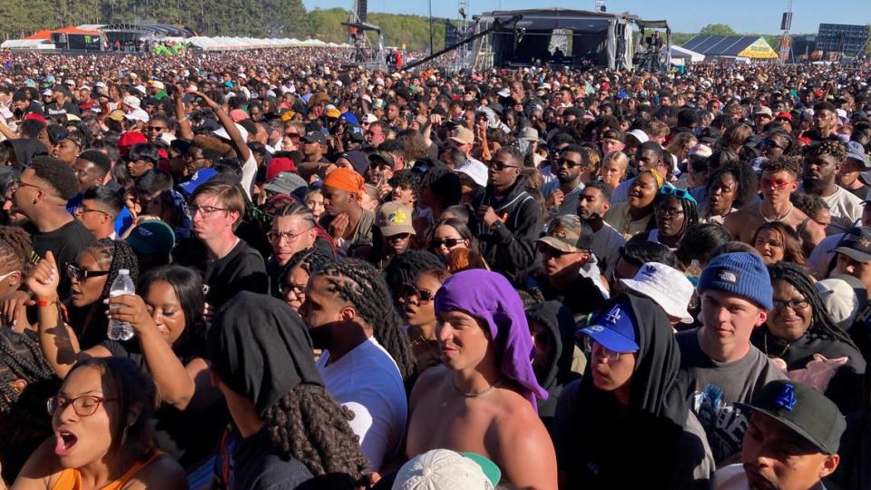 Tens of thousands of fans gathered at Dix Park in Raleigh, N.C. Sunday, April 2, 2023, for the final day of the Dreamville Music Festival.