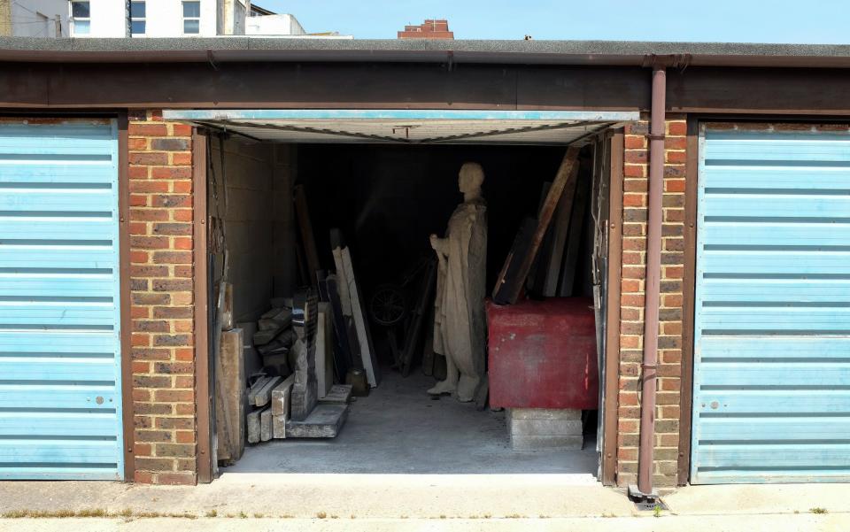 A sculpture of Prince Albert commissioned for a grand Hastings memorial tower in 1862 is now in a lock-up garage - Christopher Pledger