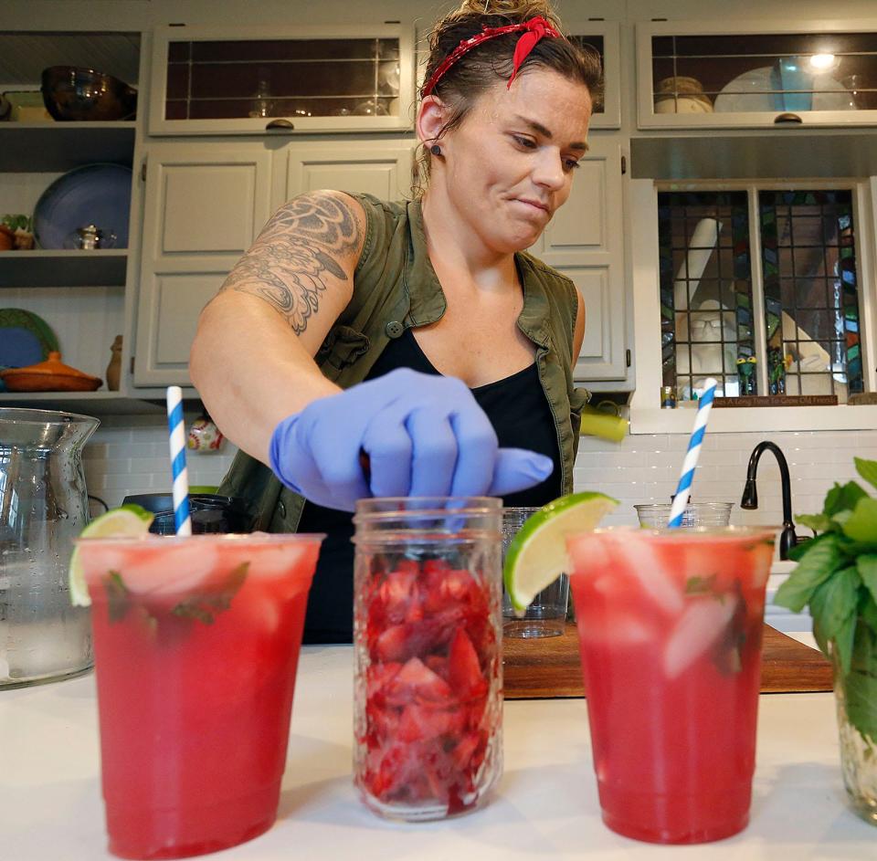 Lindsay Thomson, of Rockland, makes homemade fresh mocktails using a variety of juices and flavors through their small business, Riot Rcvry.