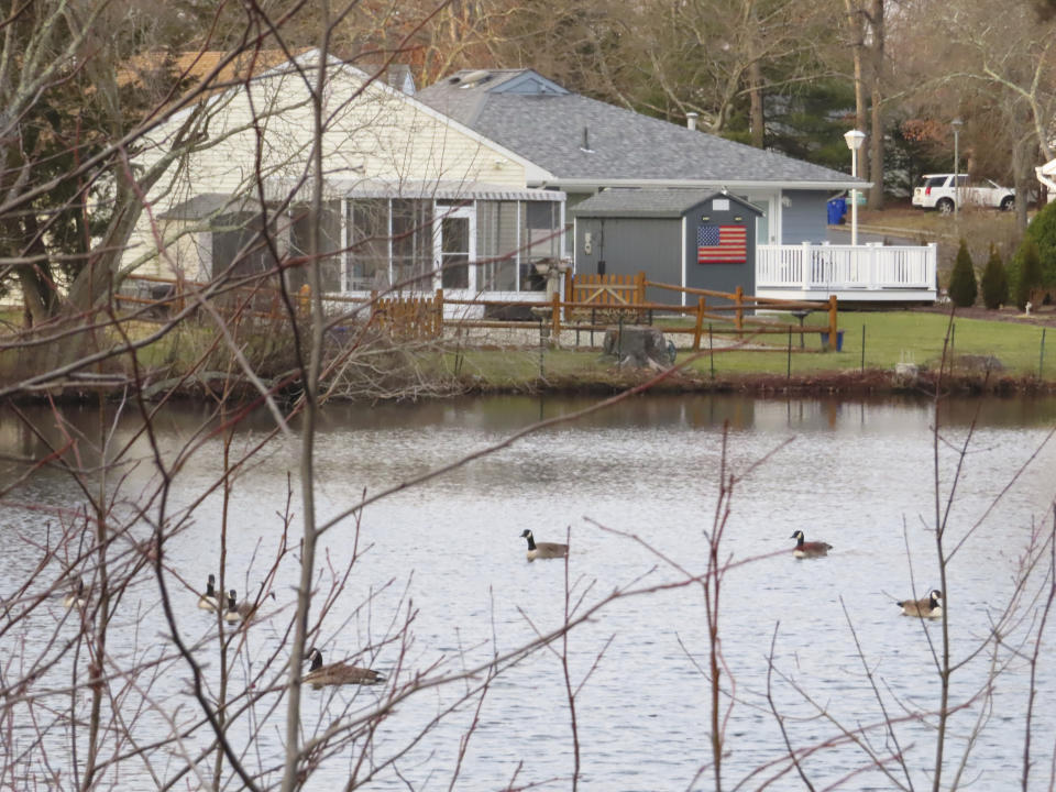 Homes in one of the residential neighborhoods closest to the former Ciba Geigy chemical plant in Toms River, N.J., are shown Tuesday, Jan. 24, 2023. The contaminated plant site is on the Superfund list of the nation's worst toxic waste sites. A proposed settlement to restore natural resources damaged by the company's dumping is widely opposed as insufficient by residents of Toms River, where childhood cancer rates from the late 1970s through 1990s occurred at elevated rates. (AP Photo/Wayne Parry)