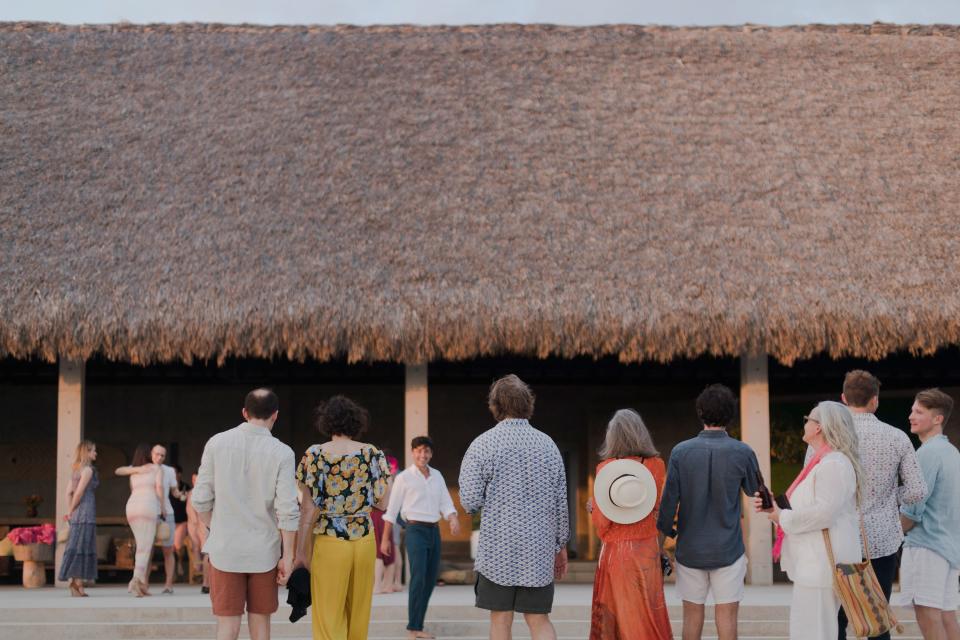 Thursday evening party at Casa Wabi. This was our first time seeing all of our guests.