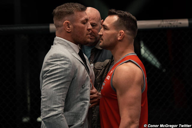 VIDEO: UFC Megastar Conor McGregor Shoves Michael Chandler On Set