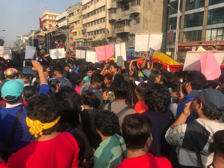 <span class="caption">Kolkata LGBTQ Rainbow Pride, 2019.</span> <span class="attribution"><span class="source">© Rohit Dasgupta</span>, <span class="license">Author provided</span></span>