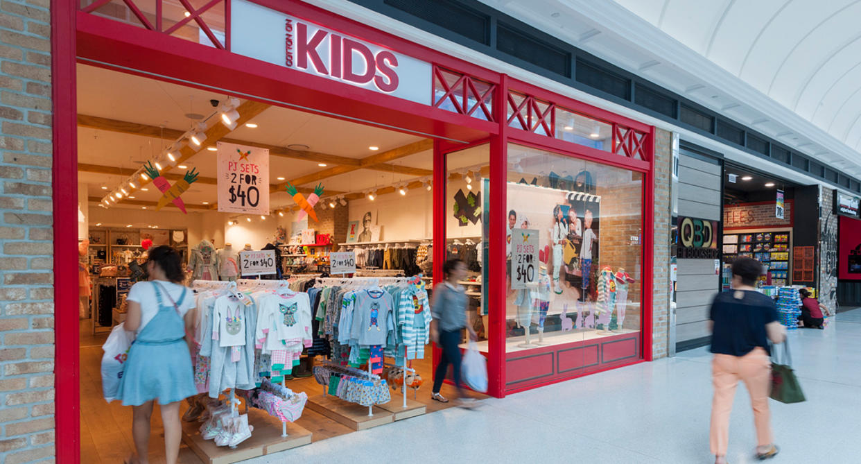 Cotton On Kids store front pictured in Australia.