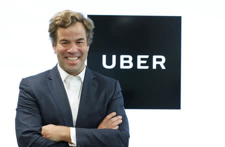 Uber's Asia Pacific Chief Business Officer Brooks Entwistle poses before giving an interview to Reuters in Tokyo, Japan, November 27, 2017. REUTERS/Kim Kyung-Hoon