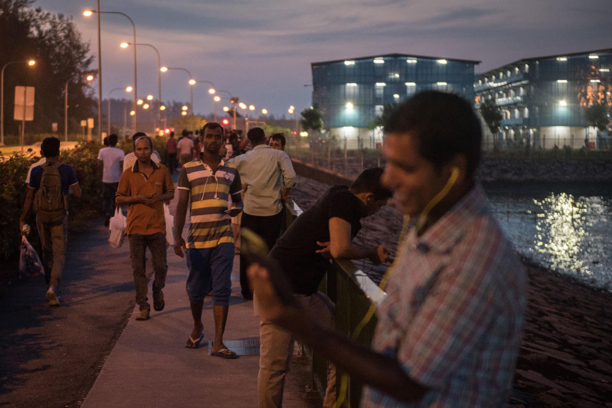 Foreign workers in Singapore. (Yahoo News Singapore file photo)