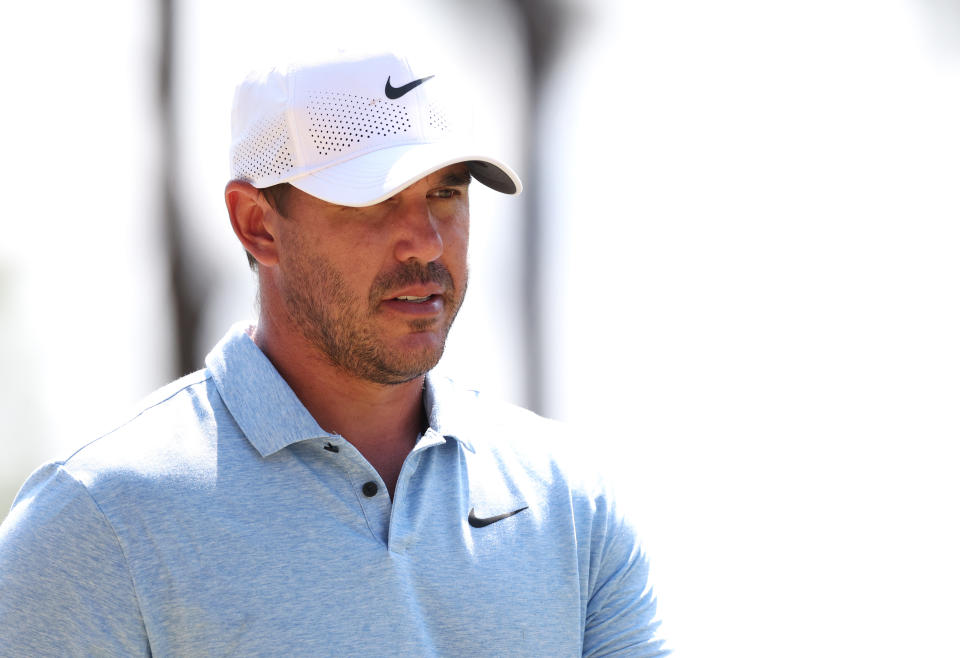 PINEHURST, NORTH CAROLINA - JUNE 13: Brooks Koepka of the United States looks on from the 11th tee during the first round of the 124th U.S. Open at Pinehurst Resort on June 13, 2024 in Pinehurst, North Carolina. (Photo by Sean M. Haffey/Getty Images)