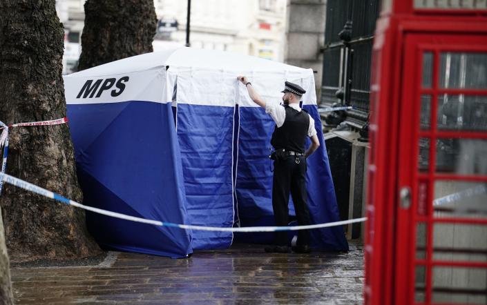 There is a heavy police presence at the British Museum