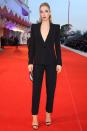 <p><strong>6 September </strong>Vanessa Kirby looked effortlessly chic in a Giorgio Armani suit at The World to Come premiere. </p>