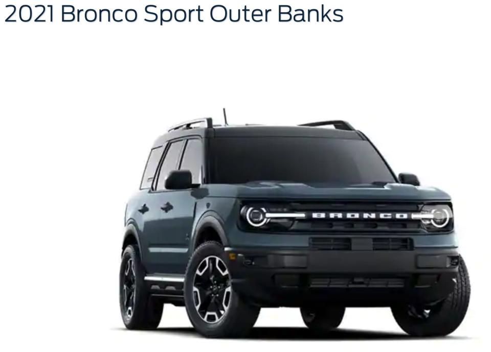 2021 Ford Bronco Sport.