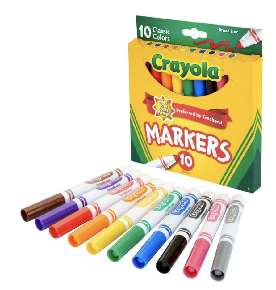 Crayola Markers Broad Line 10ct Classic