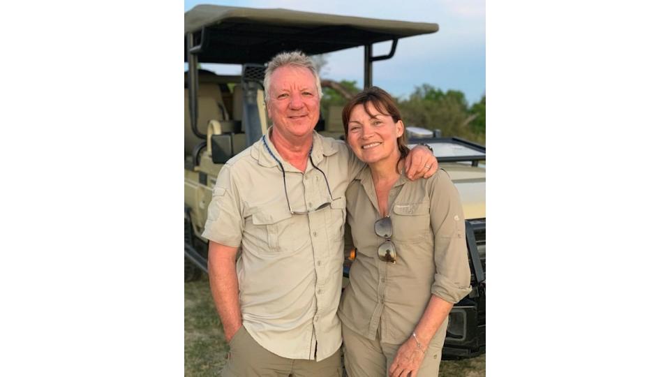 couple posing at safari