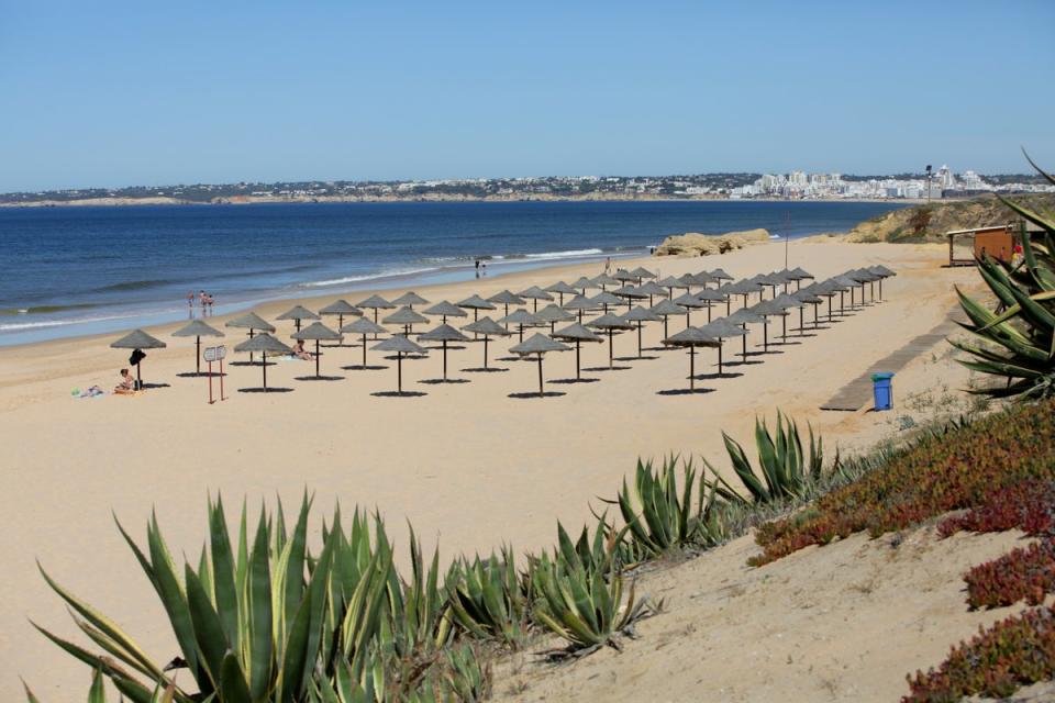 Gale beach in Albufeira, in Portugal’s southern Algarve region (AP)