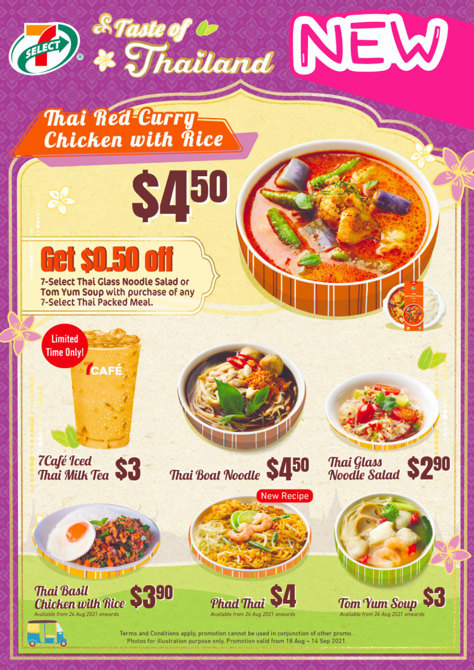 an infographic on 7-eleven's thai food