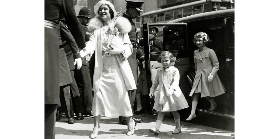 The Future Queen Mother, Princess Margaret, and Princess Elizabeth