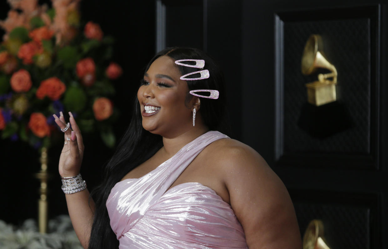 LOS ANGELES - MARCH 14: Lizzo at THE 63rd ANNUAL GRAMMY® AWARDS, broadcast live from the STAPLES Center in Los Angeles, Sunday, March 14, 2021 (8:00-11:30 PM, live ET/5:00-8:30 PM, live PT) on the CBS Television Network and Paramount+. (Photo by Francis Specker/CBS via Getty Images)