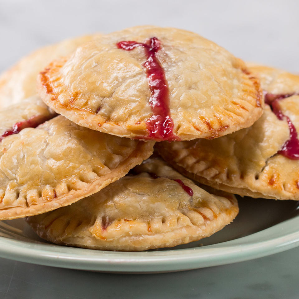 Whoever said hand pies were last season? They're wrong on this one. Recipe: 5 Ingredient Berries & Cream Hand Pies