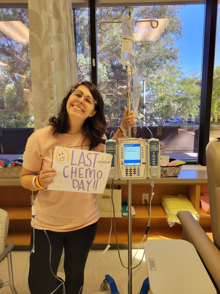 While Melissa Ursini lost some of her hair, had trouble sleeping and experienced painful neuropathy, she feels grateful that her experience with chemotherapy wasn't too hard on her. (Courtesy Melissa Ursini)