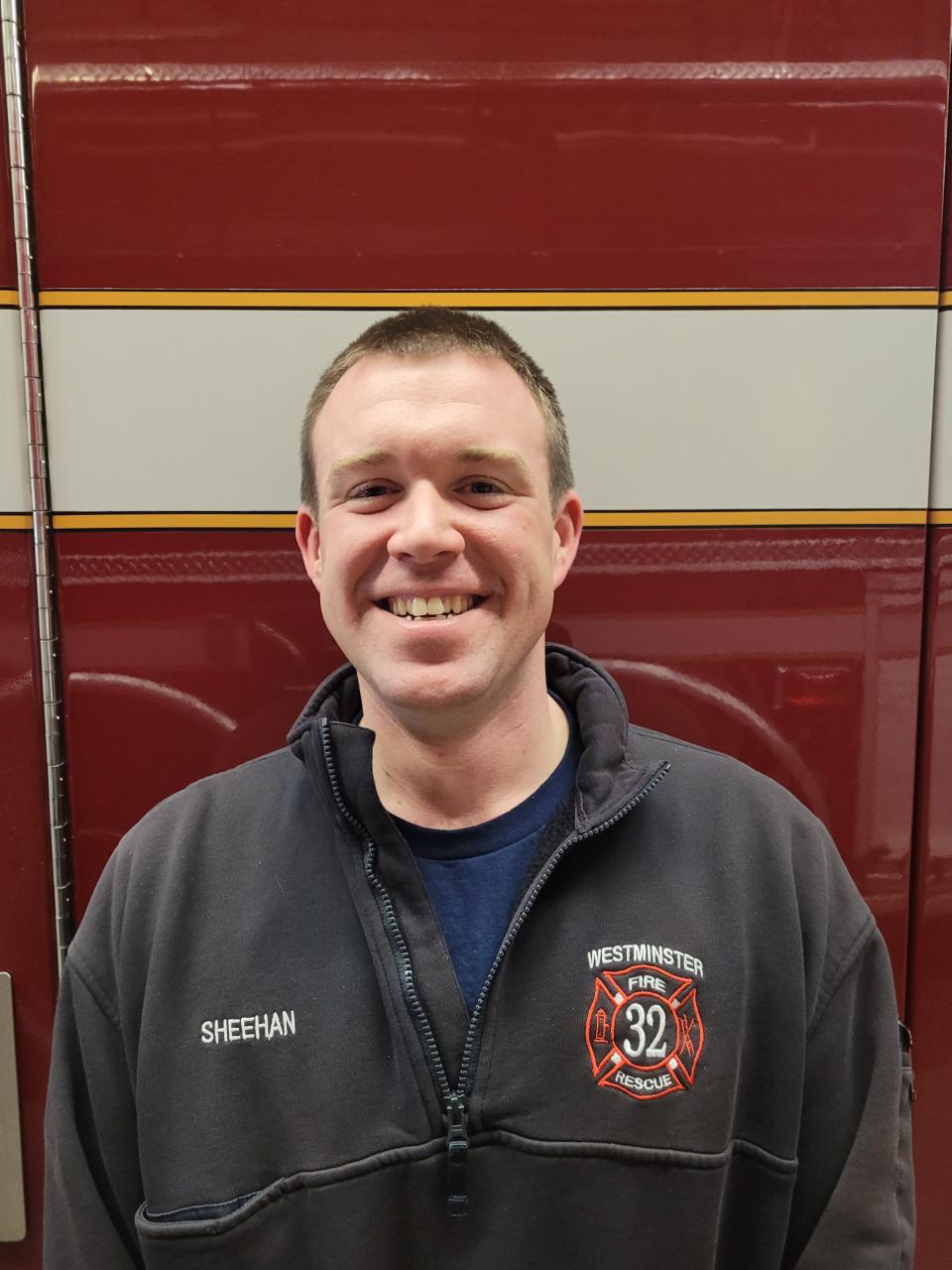 Michael Sheehan is the new full-time firefighter for the Westminster Fire Department. He started on Thursday and was assigned to fire group three.