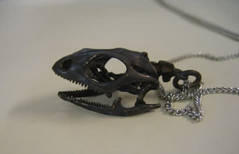 Moon Raven Designs, Lizard Skull Pendant, $50