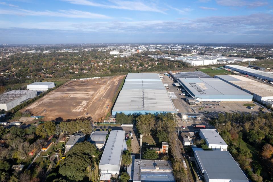 plaza logistica, se estima que las obras del parque de general pacheco terminaran a fines de 2023.