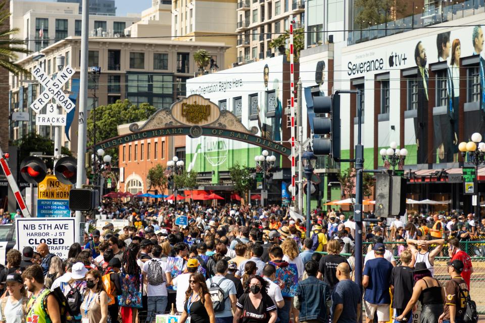 Large crowds at San Diego Comic-Con 2022.