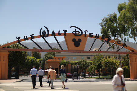 The entrance to Walt Disney studios is seen in Burbank, California, U.S. August 6, 2018. REUTERS/Lucy Nicholson