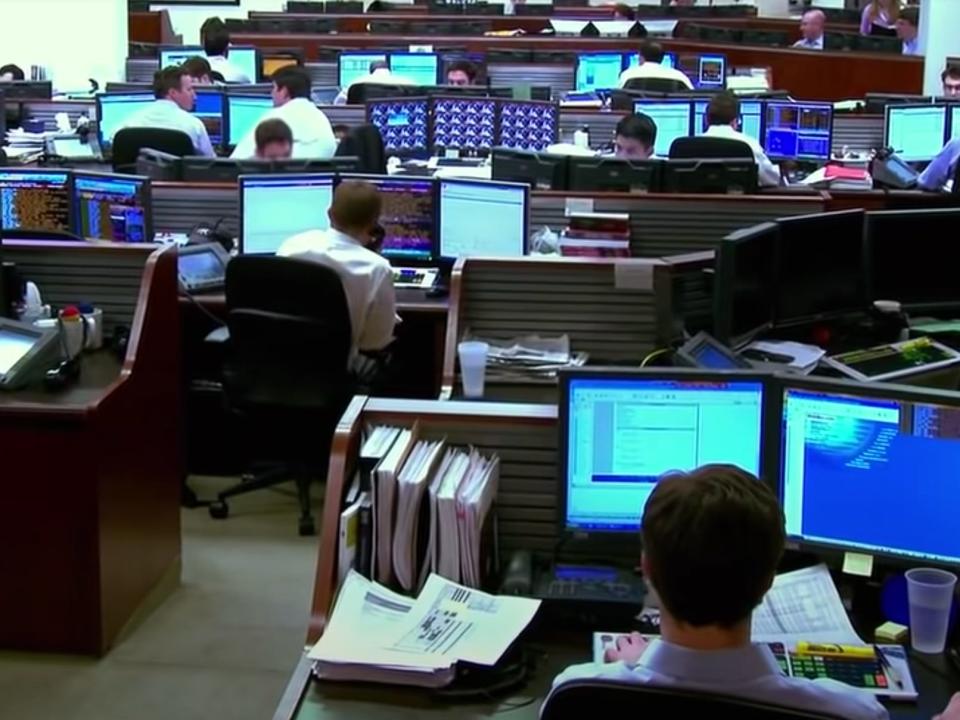 Computer office in "Inside Job" (2010).