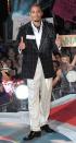 <b>Celebrity Big Brother 2012: Harvey</b><br><br>MC Harvey put on his best suit for his arrival on CBB 2012 but we’re not sure about the two tone look that he tried to pull off here. <br><br>© Rex<br>