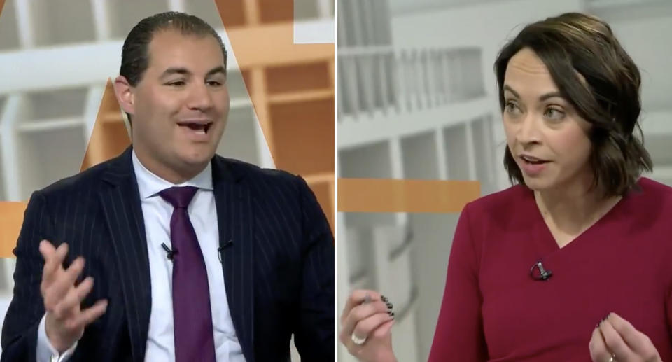 Jami-Lee Ross with Tova O'Brien on Newshub Nation.