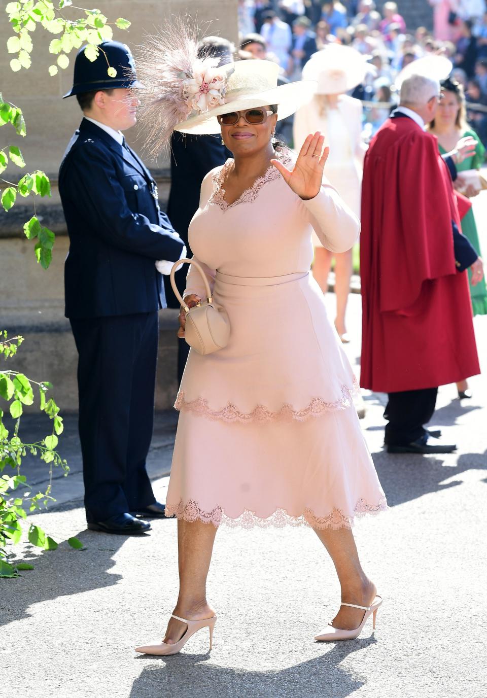 Oprah Winfrey in a Stella McCartney dress and Gabriela Hearst bag