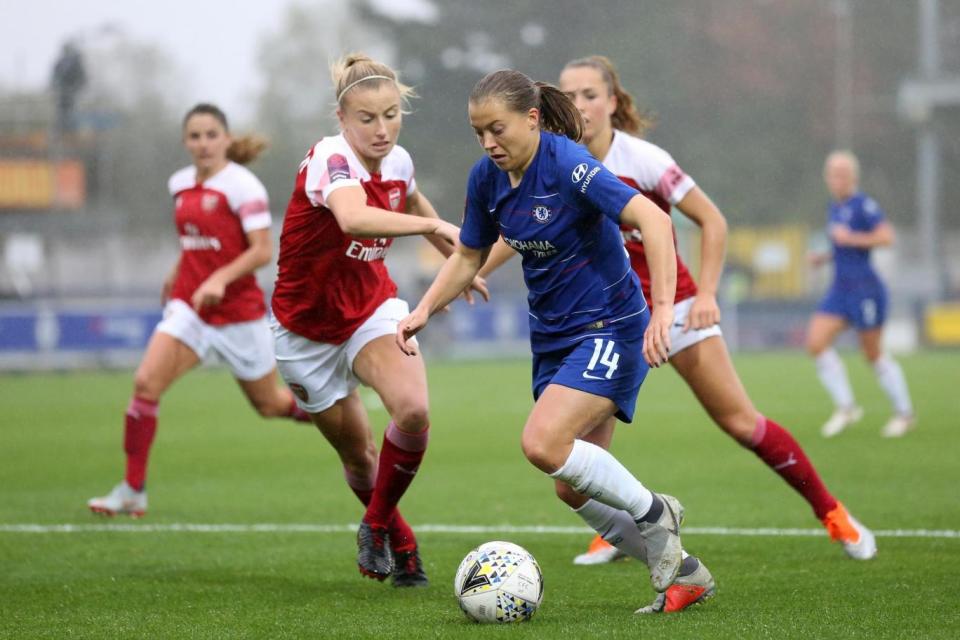 Williamson battles with Chelsea star Fran Kirby (Getty Images)