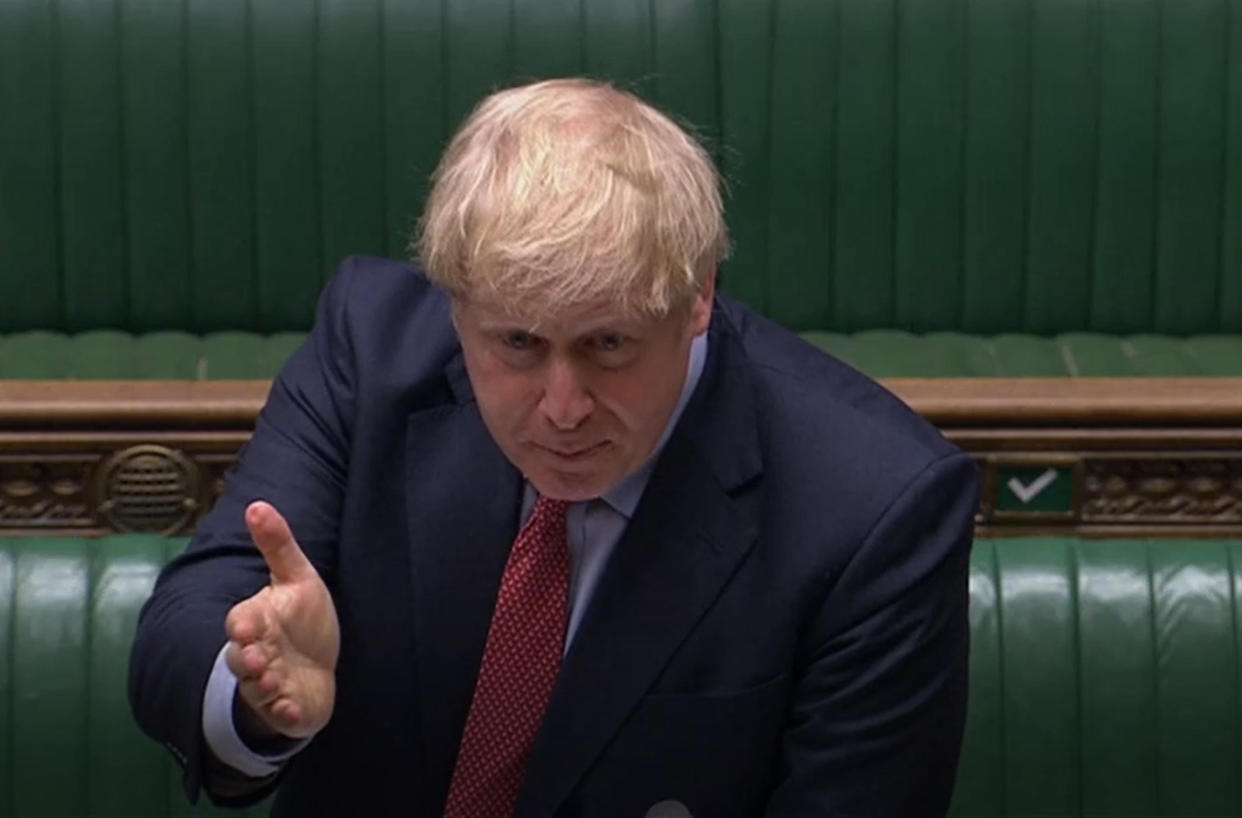 Prime Minister Boris Johnson speaks during Prime Minister's Questions in the House of Commons, London. (Photo by House of Commons/PA Images via Getty Images)
