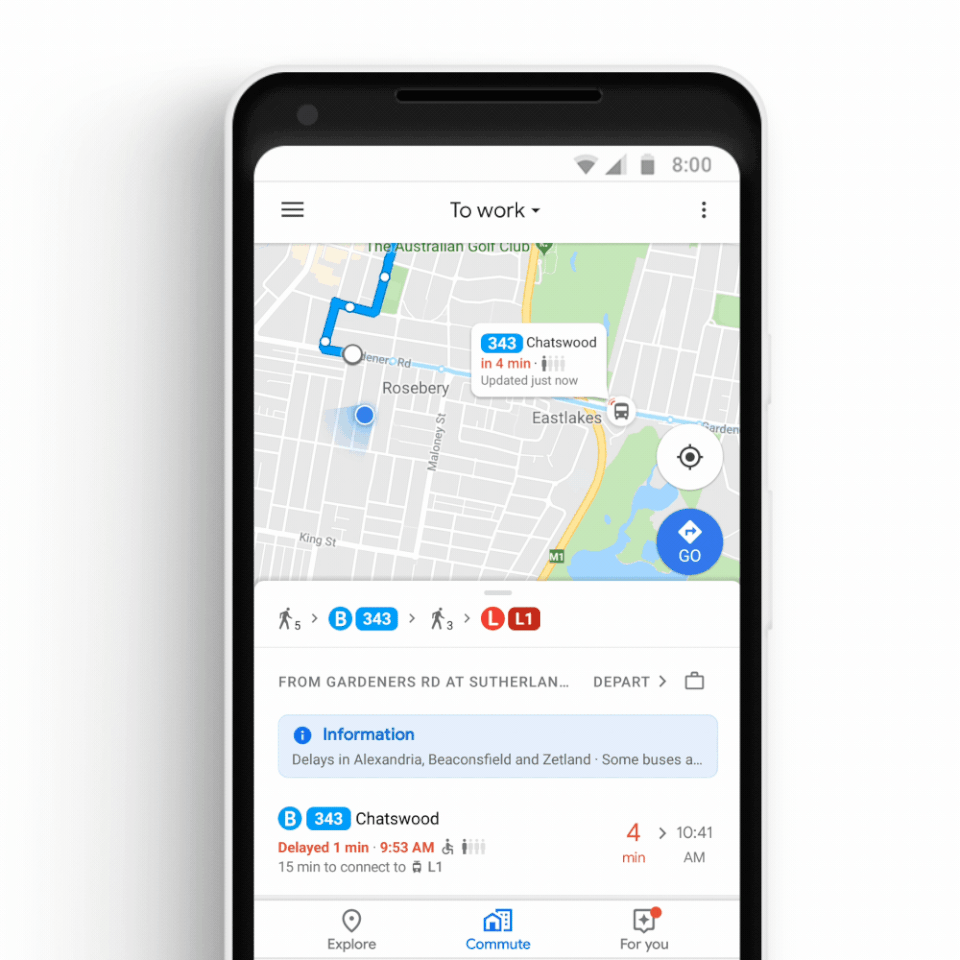 Google Maps will now show you real-time locations of your bus or train.