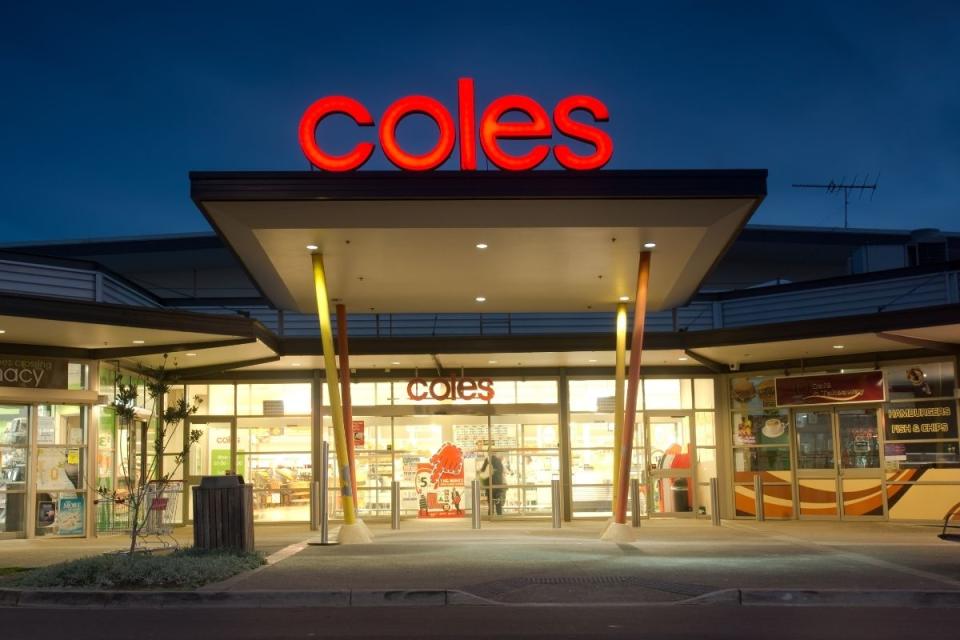 Coles store open to shoppers at dusk. Source: Getty Images