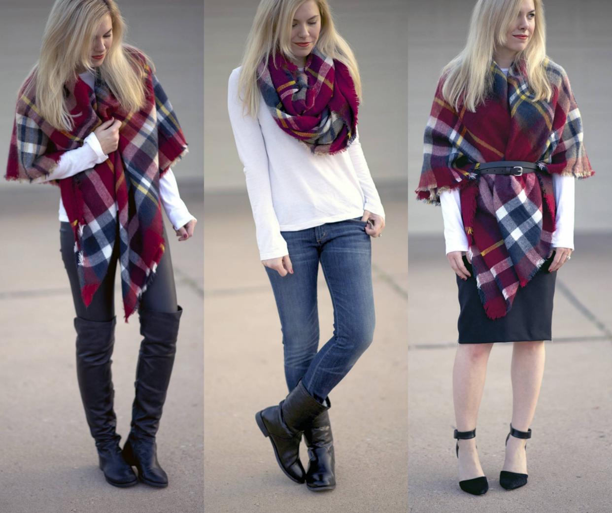 3 ways to style a scarf