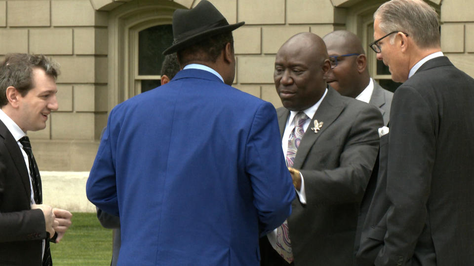 Community members gathered at the Michigan Capitol for a march against police brutality, Friday, June 7, 2024. (WLNS)