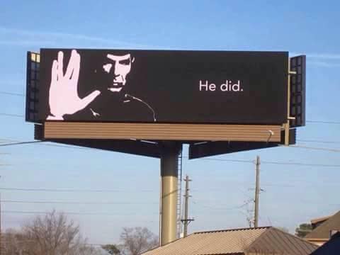 Live Long and Prosper billboard