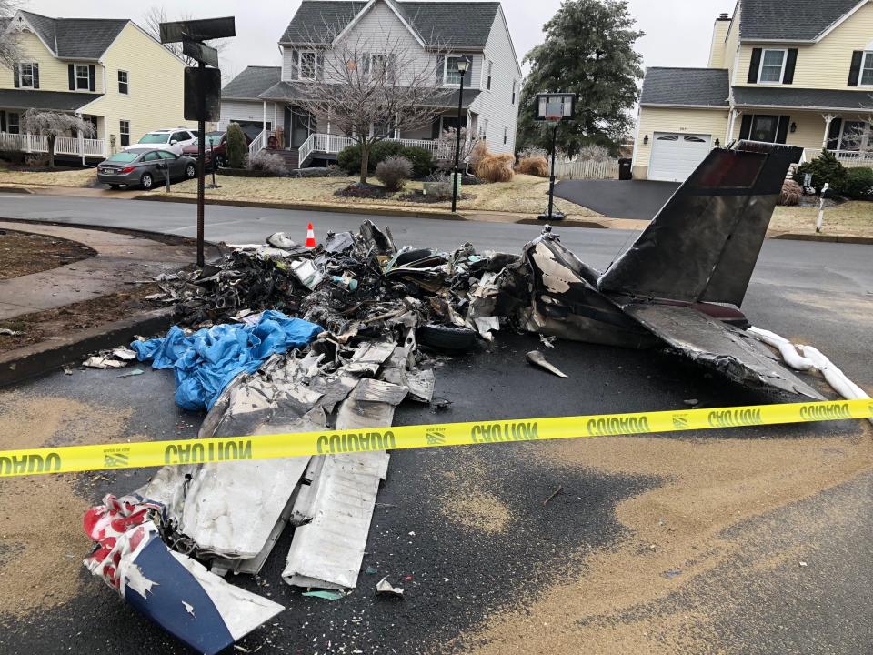 The NTSB is investigating a single-engine plane crash that occurred in a Hilltown neighborhood on Thursday, Feb. 24, 2022.