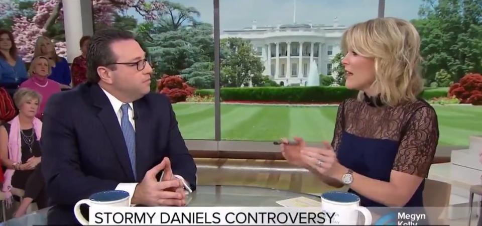 Lawyer David Schwartz explains to Megyn Kelly that the&nbsp;notoriously&nbsp;combative&nbsp;Michael Cohen has "another side to the story." (Photo: Twitter)