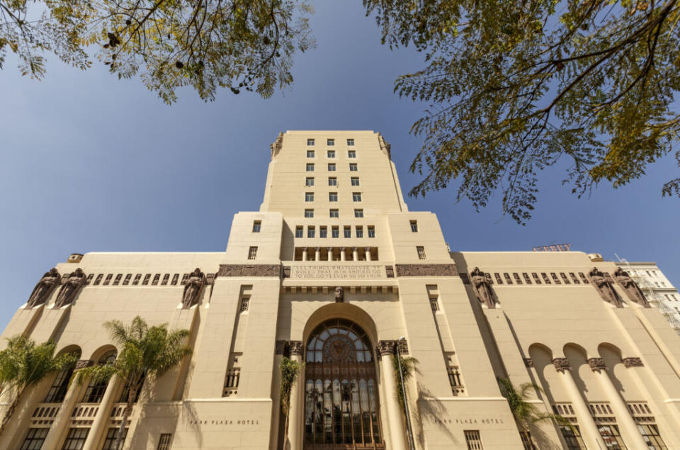LOS ANGELES – CA – MARCH 19: Art Deco-inspired Park Plaza Hotel, on South Park View, across from MacArthur Park, March 19, 2015 in Los Angeles, California. (Photo by Ricardo DeAratanha/Los Angeles Times via Getty Images)