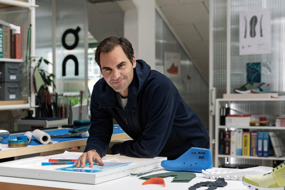 Roger Federer in the On headquarters. - Credit: Courtesy