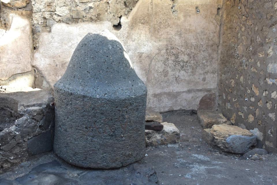 A view shows the interior of a “bakery-prison” where slaves and donkeys were locked up to grind the grain needed to make bread (via REUTERS)