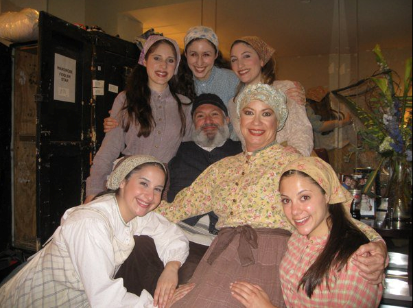 Milltown's Kerry Frances (bottom, right) got her first big break playing Tevye's fourth daughter in the national Broadway tour of "Fiddler on the Roof" starring, at various times, Topol, Harvey Fierstein (here) and Theodore Bikel.