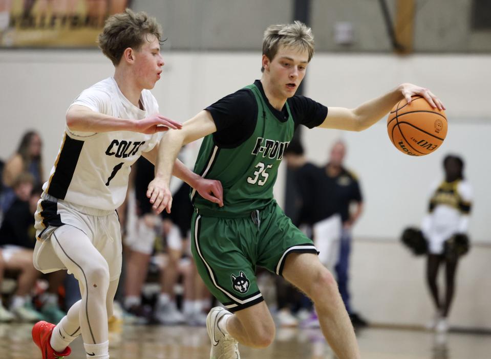 Cottonwood and Hillcrest compete in a boys basketball game at Cottonwood High in Murray on Wednesday, Feb. 7, 2024. | Laura Seitz, Deseret News