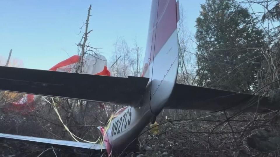 A pilot and a passenger were unhurt when their plane went down in Bellevue's Newport Hills neighborhood on March 5, 2024.